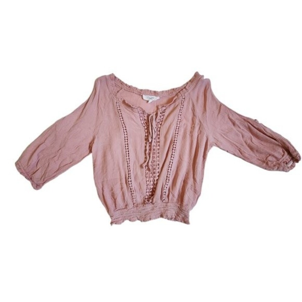 Love Tree Pink Cold Shoulder Boho Top Size S